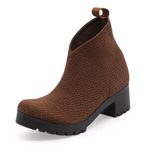 NEW Charleston Shoe Co Telfair Monterey Chestnut Brown Woven Booties Size 10